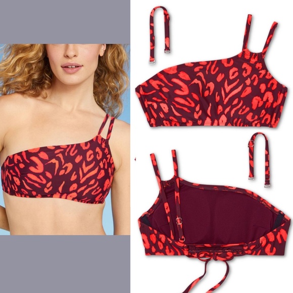 NWT Shade & Shore [ Small‎ ] One Shoulder Top + Cheeky Bikini Bottom - Picture 4 of 14